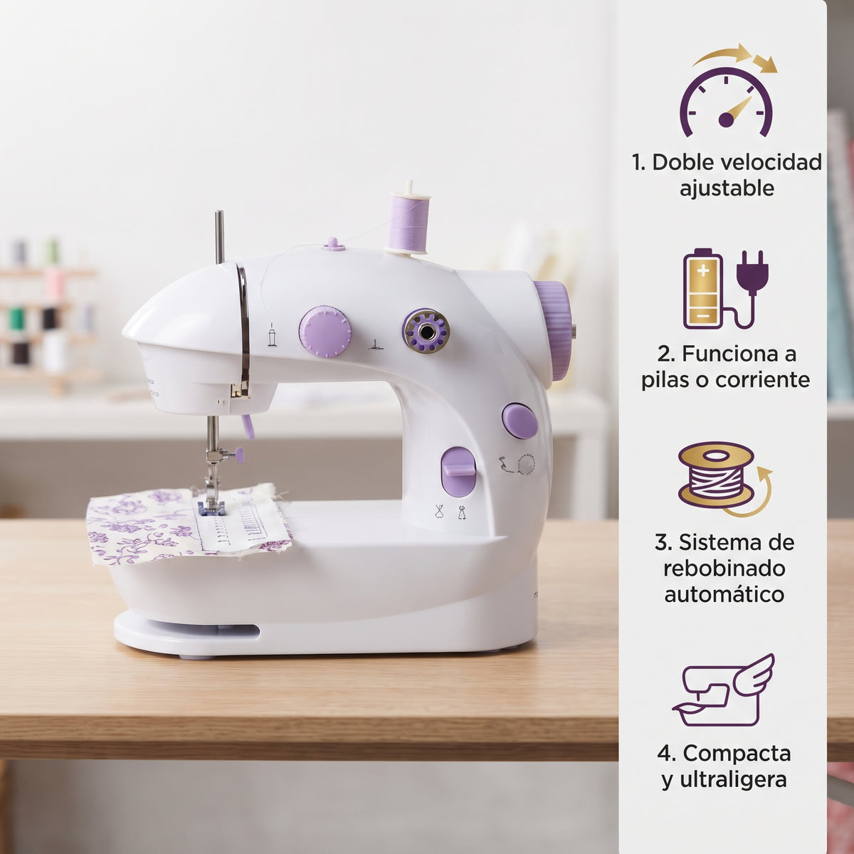 Maquina Coser Mini Pro™ + Kit Pedal